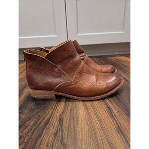 Kork-Ease Ryder Ankle Boots Leather Womens Sz 7.5 Brown Boho Pirate